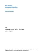 Toward a feminist ethic of community